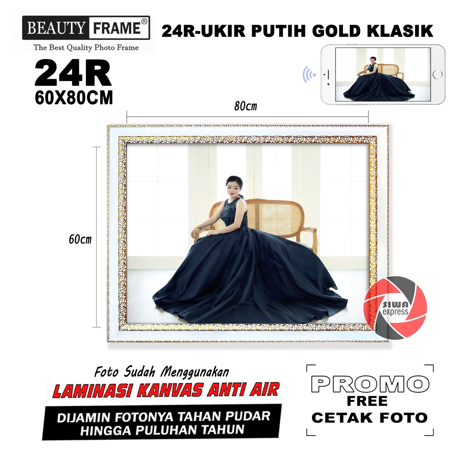 BEAUTY FRAME 24R (60x80) GRATIS CETAK FOTO