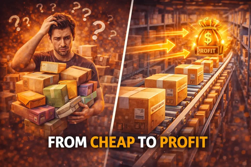 aliexpress supplier system business strategy product sourcing flow profit concept illustration