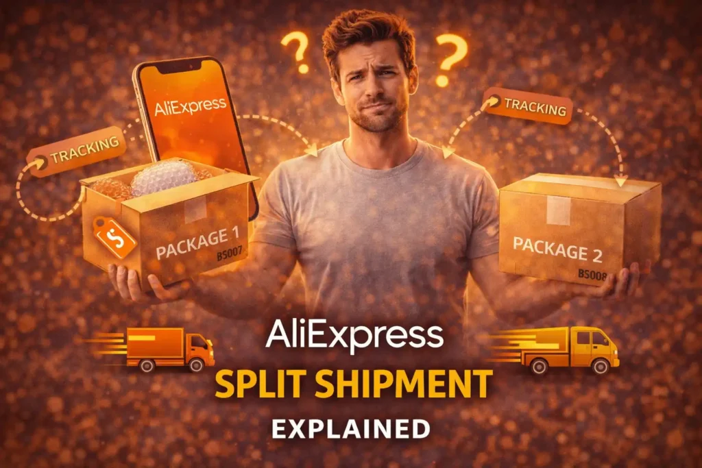 aliexpress one order multiple packages different delivery routes illustration