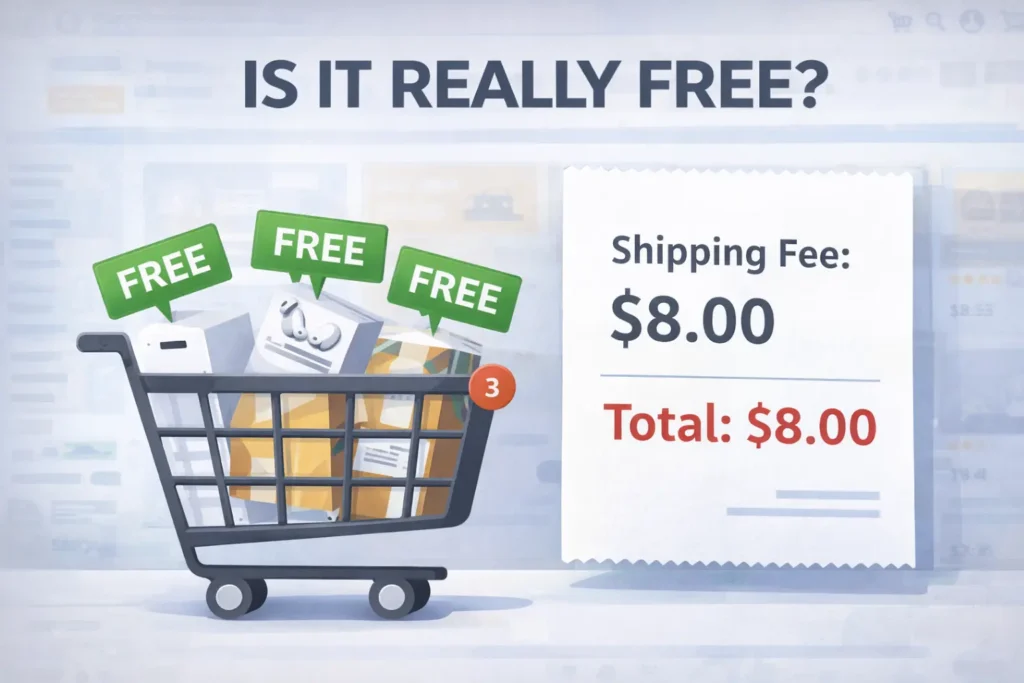 aliexpress choose 3 items free problem