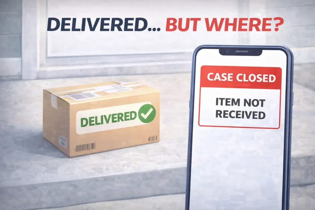 aliexpress delivered but not received package buyer protection failed case closed item not received