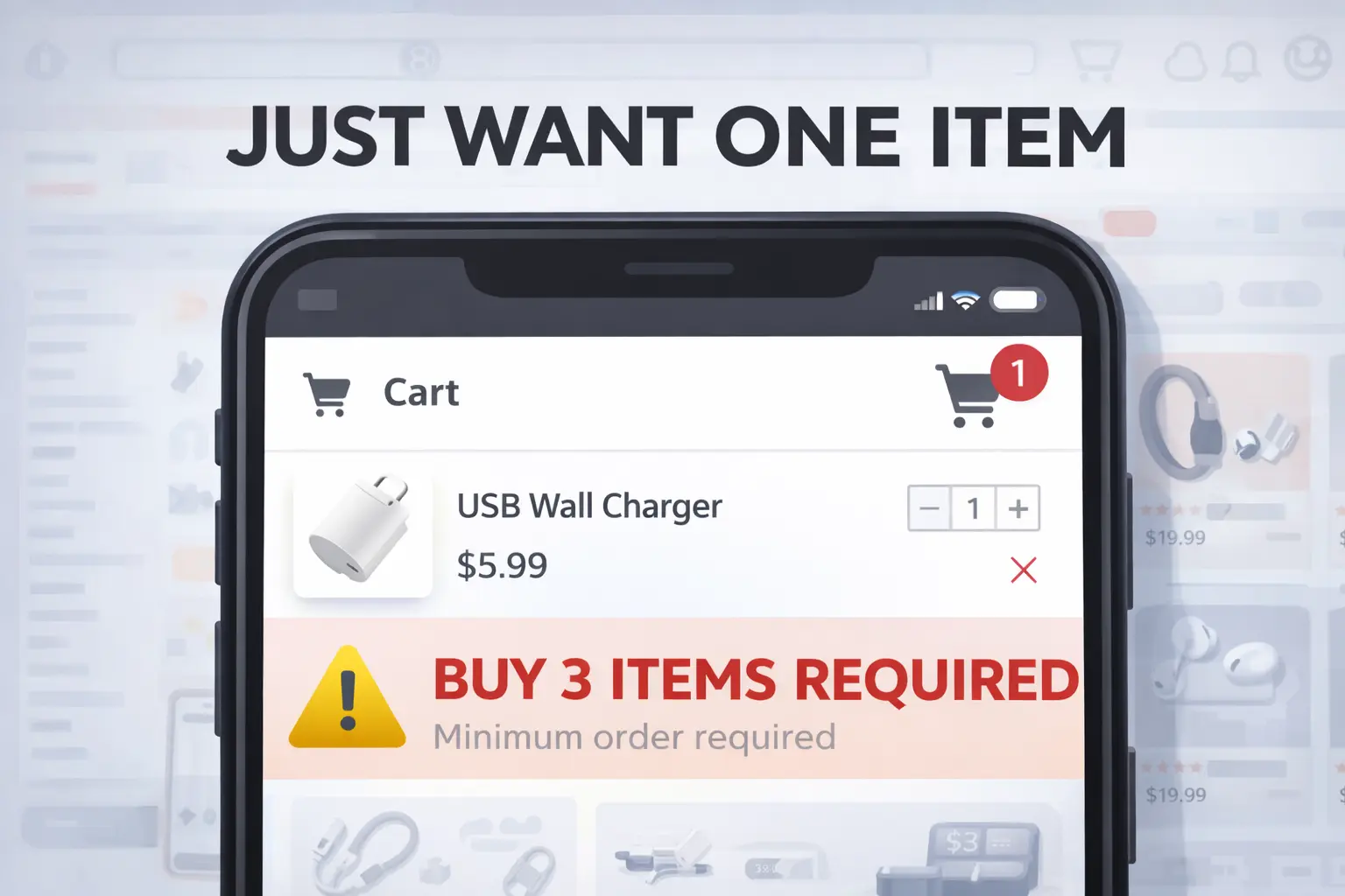 aliexpress choice minimum order issue