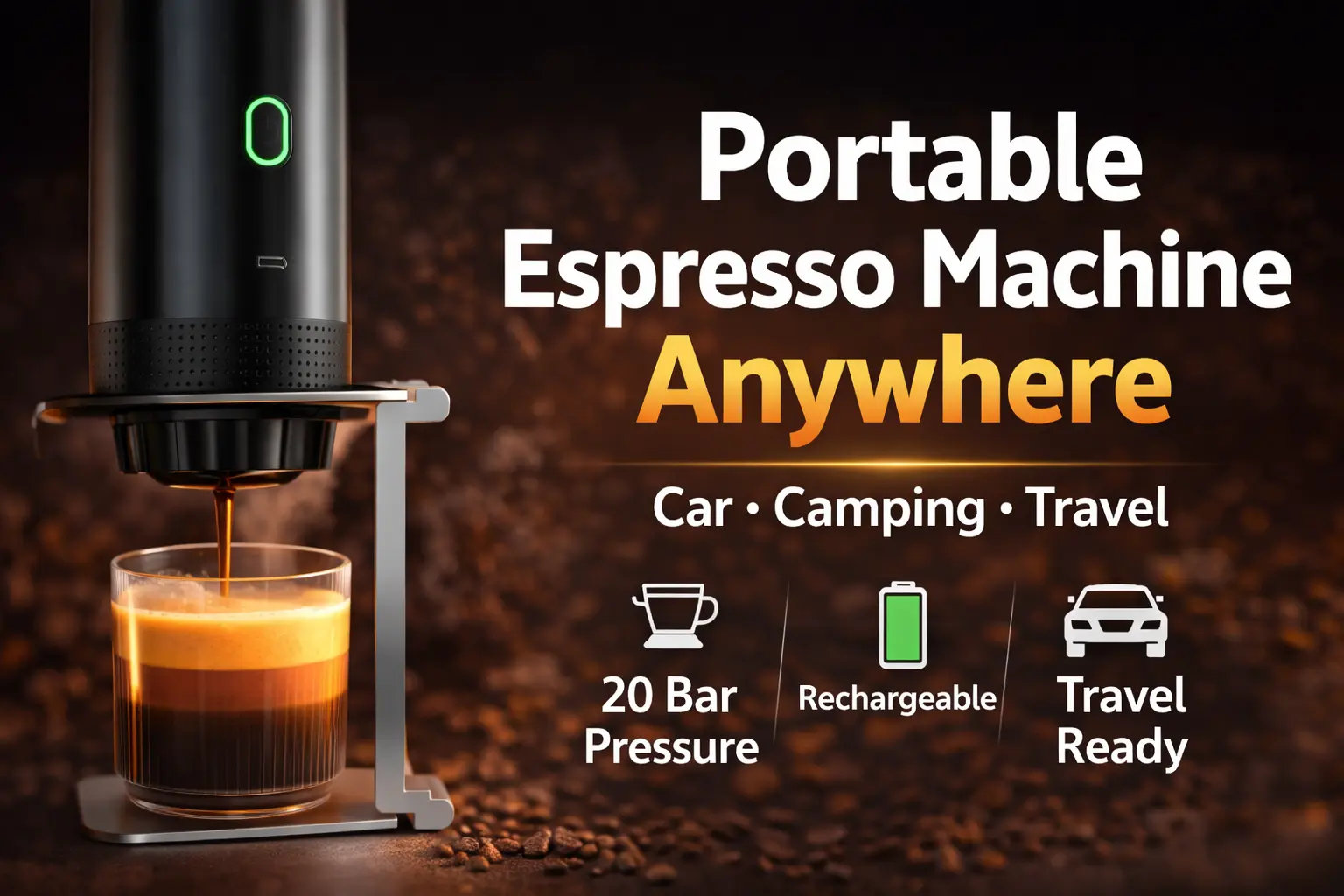 portable espresso machine for travel 20 bar coffee maker brewing espresso