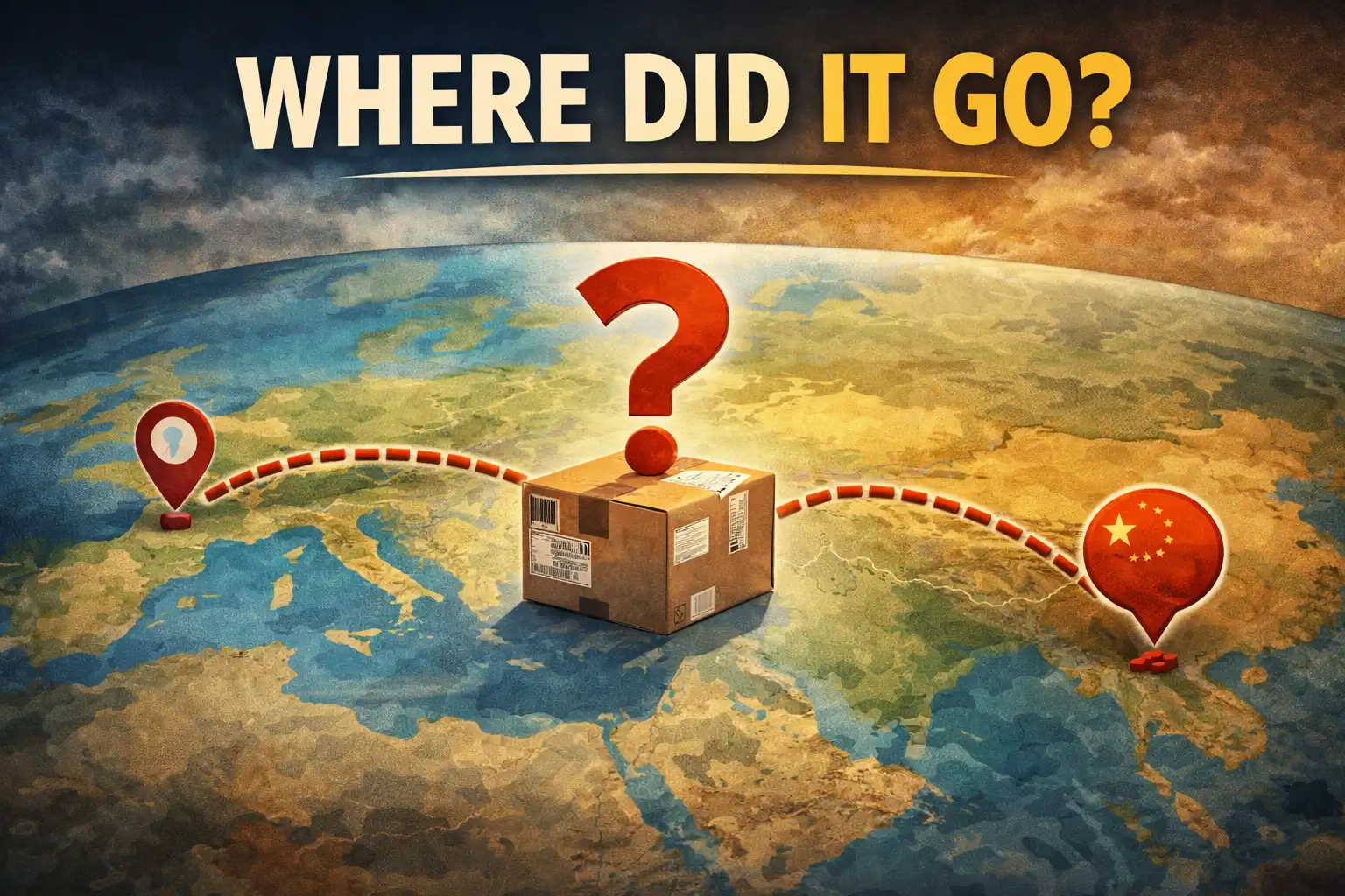 aliexpress package lost tracking stopped mid transit global shipping illustration