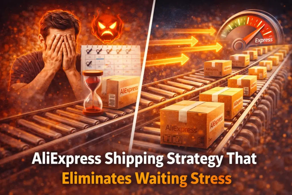 aliexpress shipping strategy multiple orders continuous delivery flow reduce waiting stress timeline system
