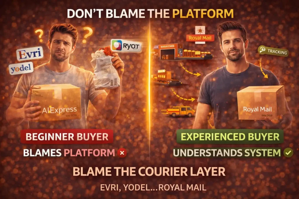 aliexpress delivery issue platform vs courier last mile problem illustration